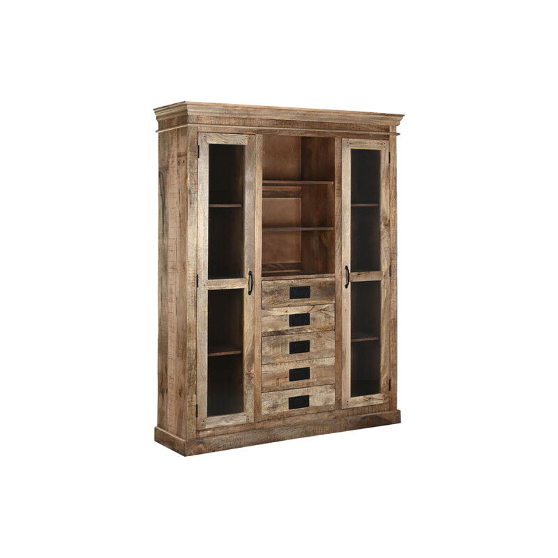 Présentoir Home ESPRIT Marron Verre Bois de manguier 165 x 45 x 210 cm