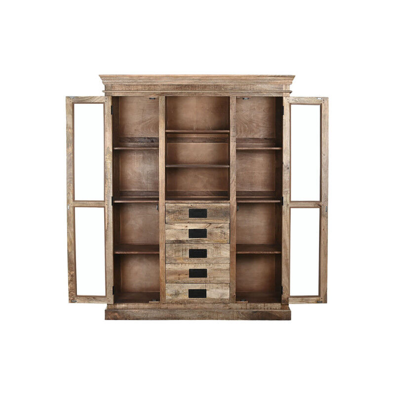 Présentoir Home ESPRIT Marron Verre Bois de manguier 165 x 45 x 210 cm