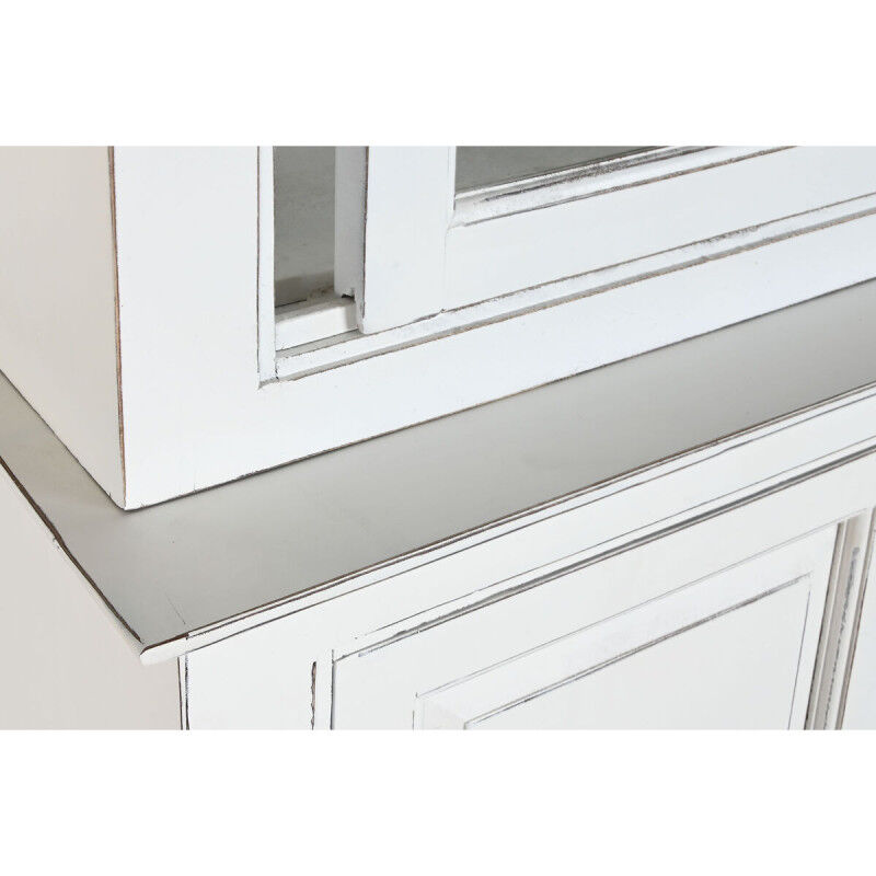 Présentoir Home ESPRIT Blanc Verre Bois de manguier 170 x 45 x 200 cm