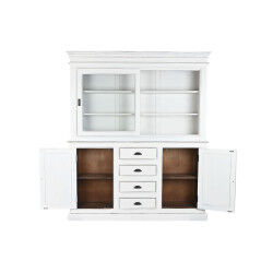 Présentoir Home ESPRIT Blanc Verre Bois de manguier 170 x 45 x 200 cm