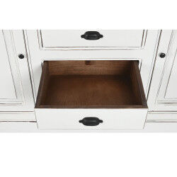 Présentoir Home ESPRIT Blanc Verre Bois de manguier 170 x 45 x 200 cm