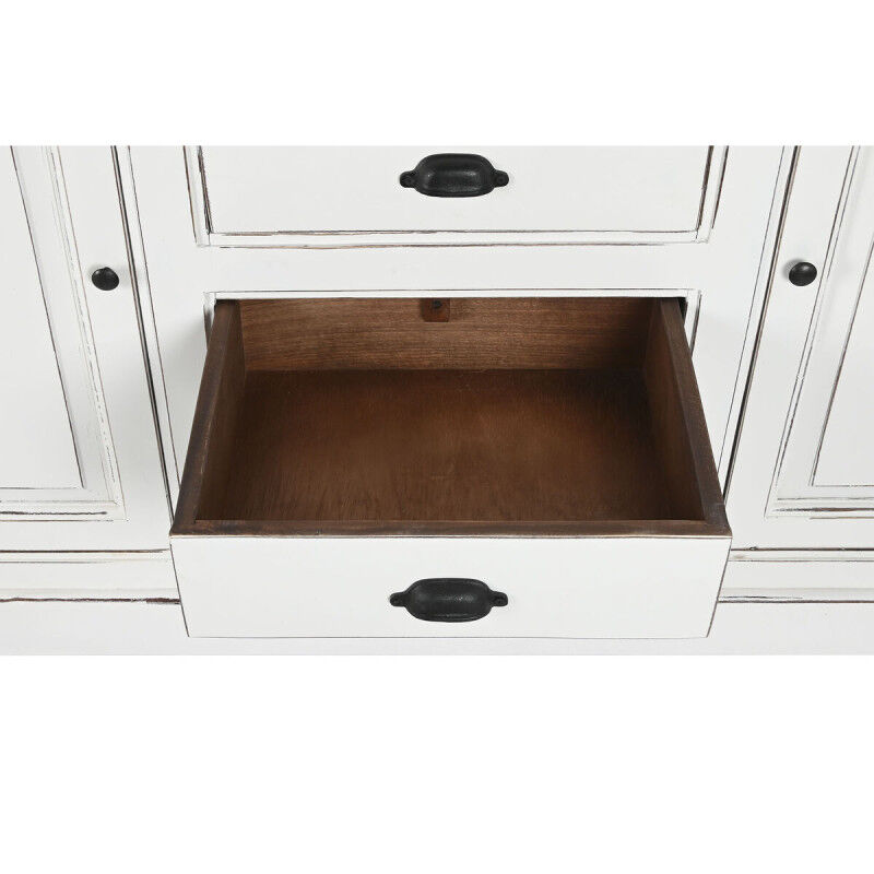 Présentoir Home ESPRIT Blanc Verre Bois de manguier 170 x 45 x 200 cm