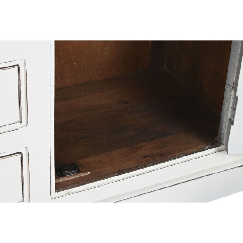 Présentoir Home ESPRIT Blanc Verre Bois de manguier 170 x 45 x 200 cm