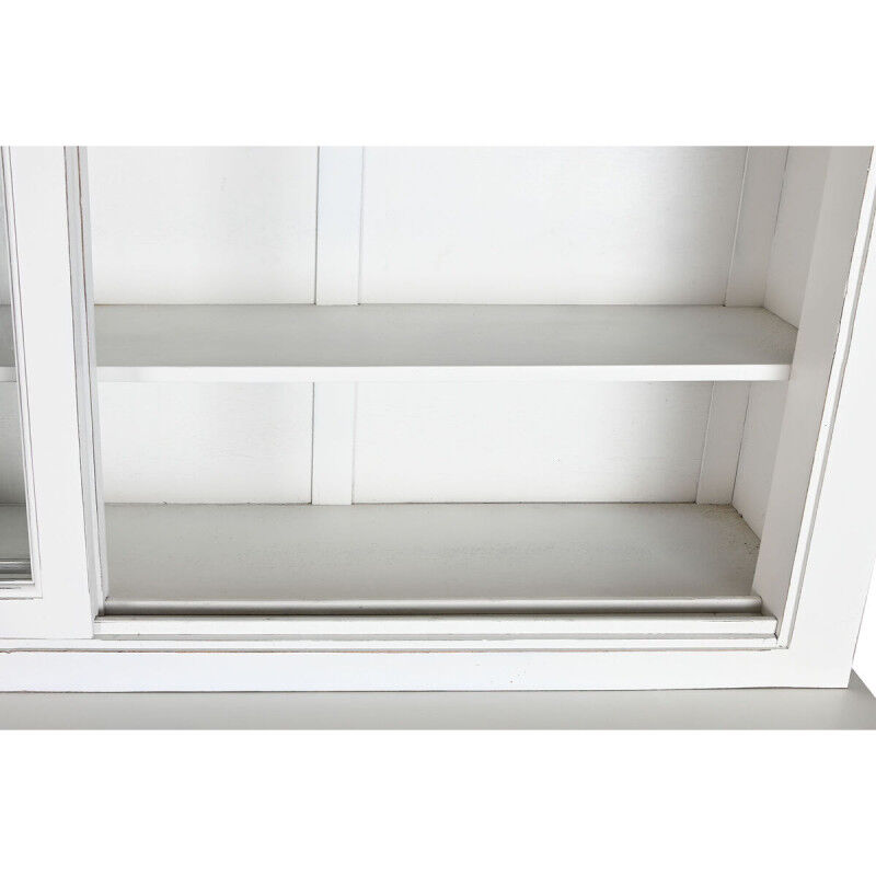 Présentoir Home ESPRIT Blanc Verre Bois de manguier 170 x 45 x 200 cm