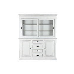 Présentoir Home ESPRIT Blanc Verre Bois de manguier 170 x 45 x 200 cm