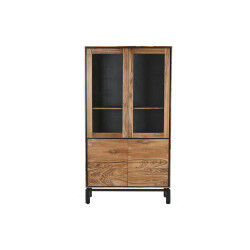 Présentoir Home ESPRIT Marron Noir Teck Acacia 100 x 40 x 185 cm