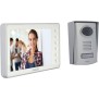 Videophone CHACON 2 fils 7'' - Blanc - IP44 - Vision nocturne - Garantie 2 ans