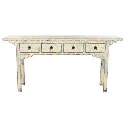 Console Home ESPRIT Blanc Bicolore 178 x 38 x 85 cm