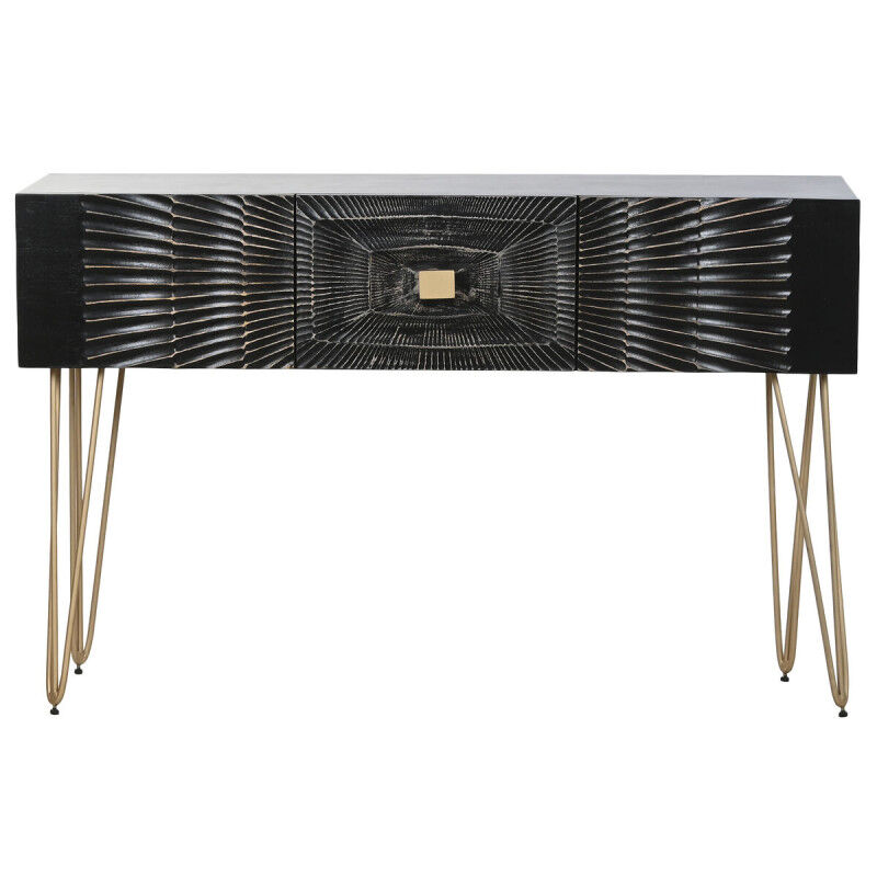 Console Home ESPRIT Noir Doré 120 x 38 x 76 cm