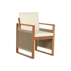 Ensemble Table + Chaises Home ESPRIT Marron Corde Bois d'eucalyptus 230 x 100 x 75 cm