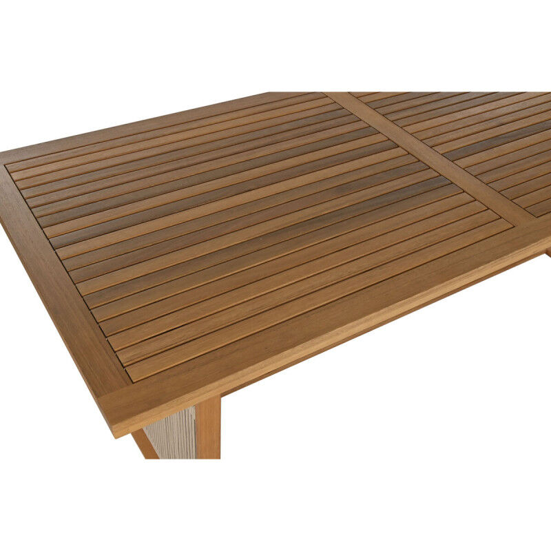 Ensemble Table + Chaises Home ESPRIT Marron Corde Bois d'eucalyptus 230 x 100 x 75 cm
