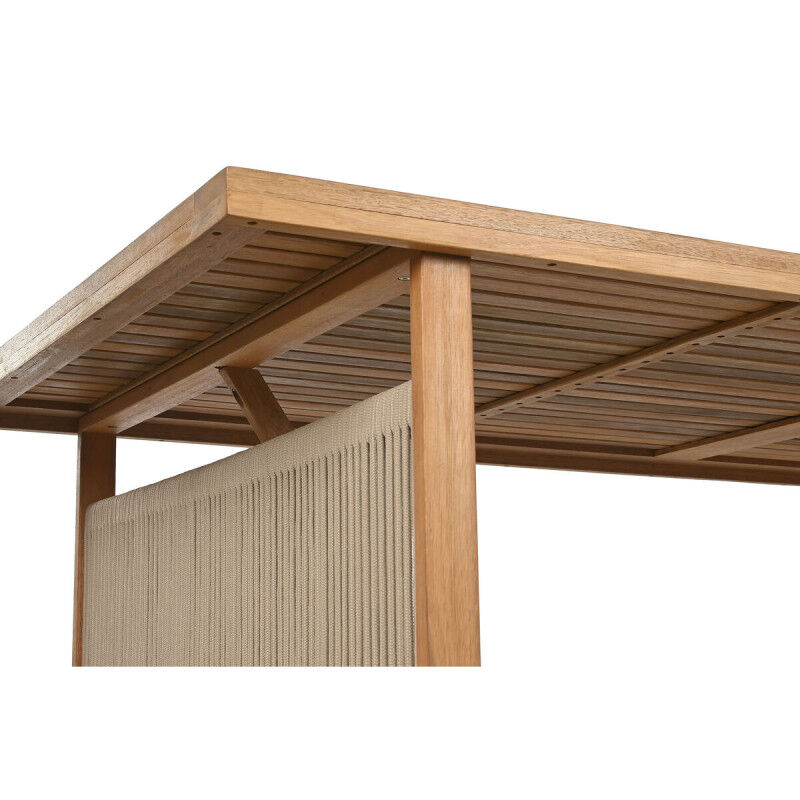 Ensemble Table + Chaises Home ESPRIT Marron Corde Bois d'eucalyptus 230 x 100 x 75 cm