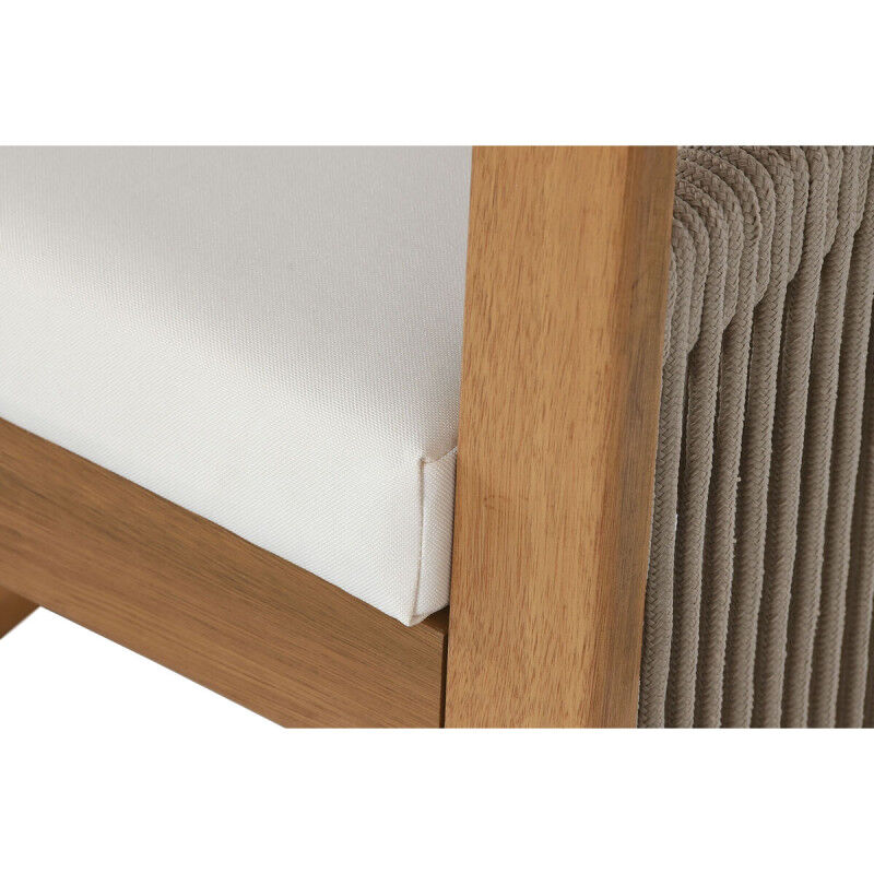 Ensemble Table + Chaises Home ESPRIT Marron Corde Bois d'eucalyptus 230 x 100 x 75 cm