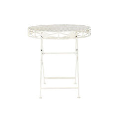 Table de Salle à Manger Home ESPRIT Blanc Métal 70 x 70 x 73 cm