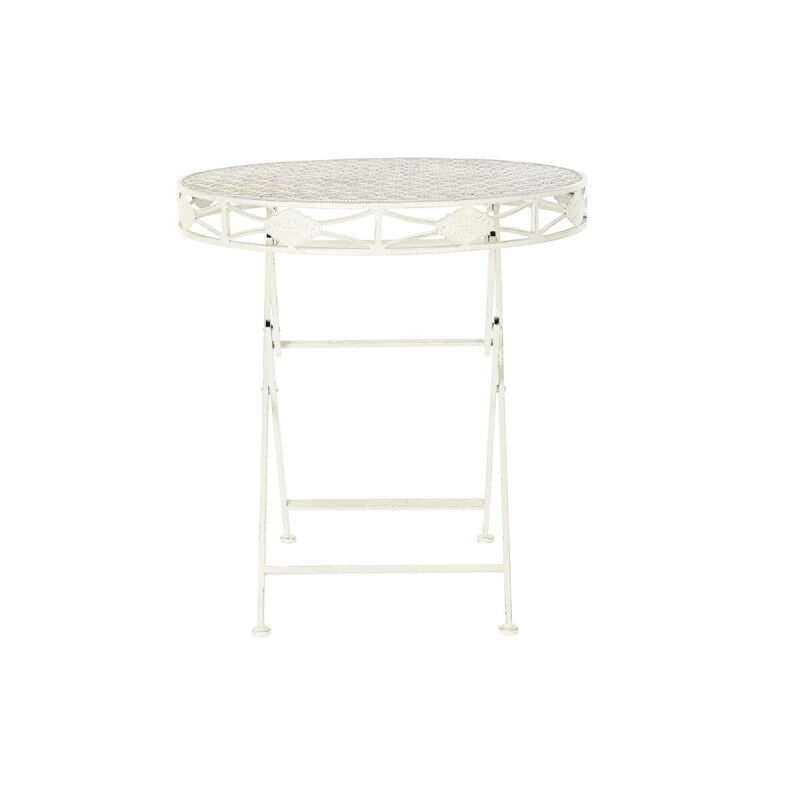 Table de Salle à Manger Home ESPRIT Blanc Métal 70 x 70 x 73 cm