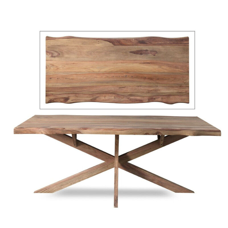 Table de Salle à Manger Home ESPRIT Bois d'acacia 200 x 90 x 76 cm