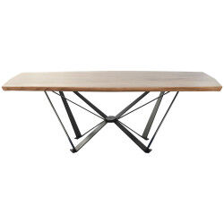 Table de Salle à Manger Home ESPRIT Métal Bois d'acacia 220 x 100 x 76 cm