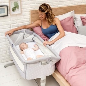 Berceau cododo Next2Me Dream Silver - CHICCO - A partir de 0 mois - Hauteur réglable - Matelas inclus