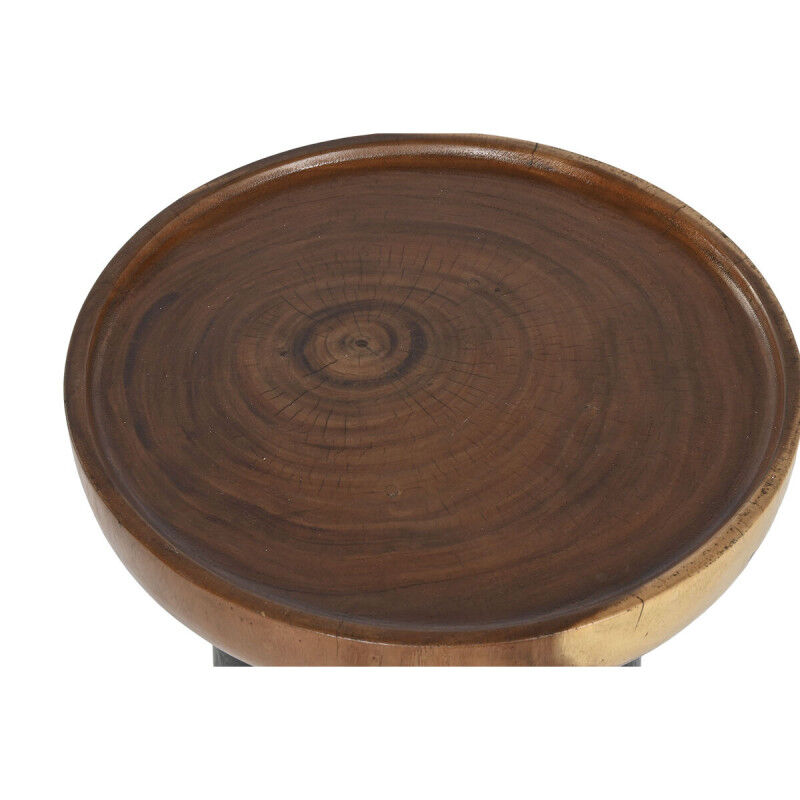 Table d'appoint Home ESPRIT Marron Noir 39 x 39 x 35 cm