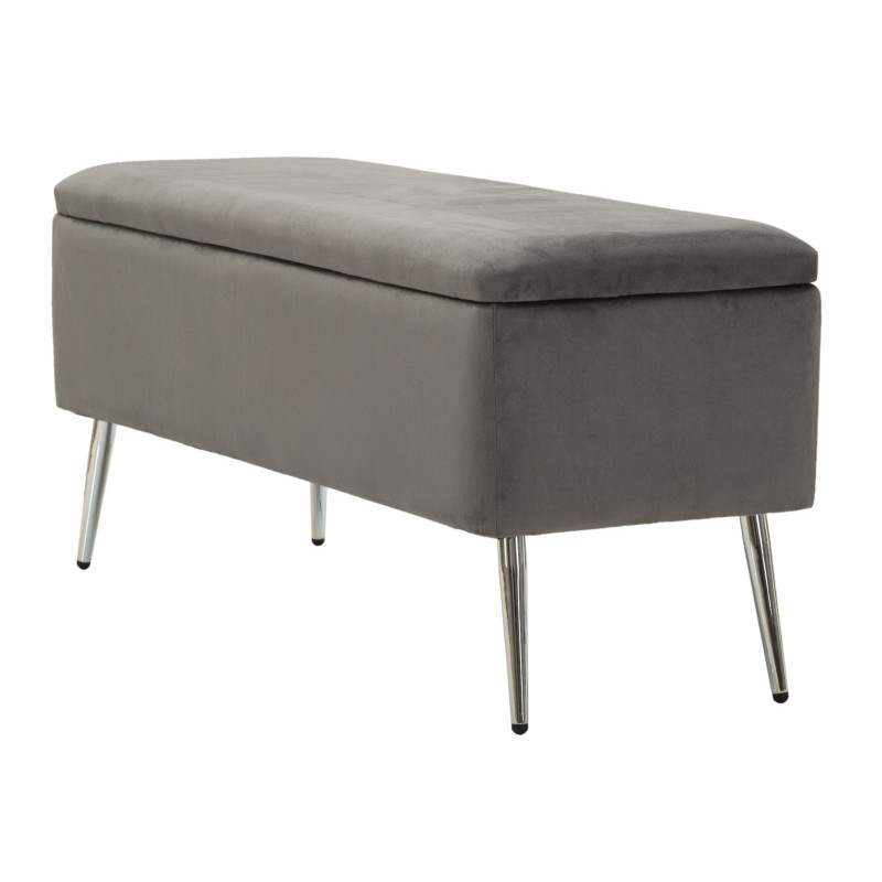 Banc Coffre Silvery – Lumière Argentée 112 x 42 x 50 cm