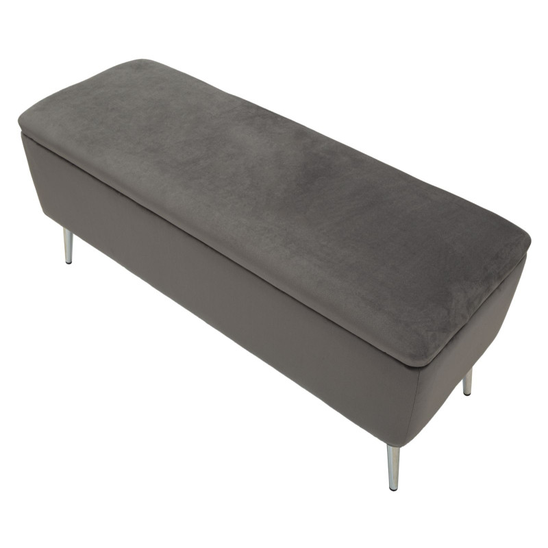 Banc Coffre Silvery – Lumière Argentée 112 x 42 x 50 cm