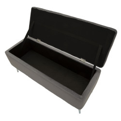 Banc Coffre Silvery – Lumière Argentée 112 x 42 x 50 cm