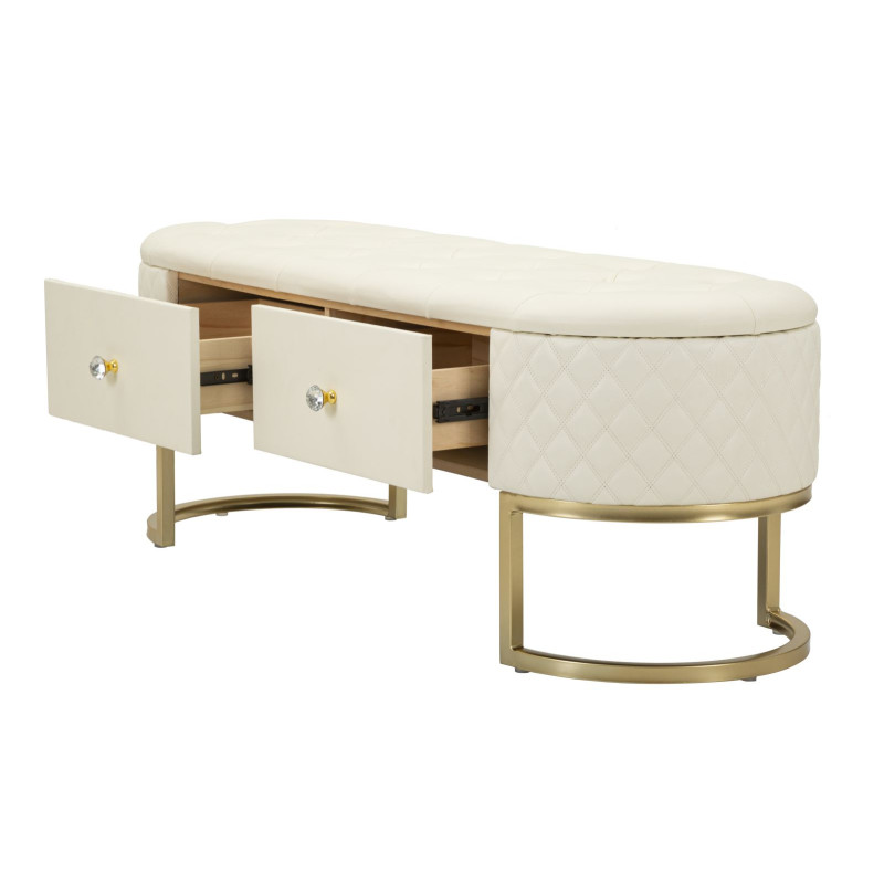 Banc Sharon avec Tiroirs – Organisation Élégante 120 x 40 x 43 cm