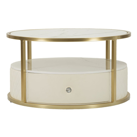 Glam Table Basse Sharon – Aura Sculpturale Ø75x40