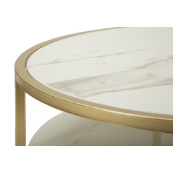 Glam Table Basse Sharon – Aura Sculpturale Ø75x40