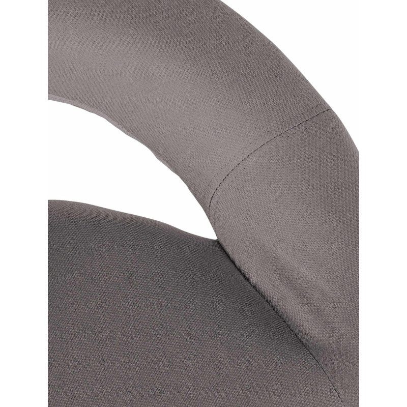 Lot de 2 tabourets de bar Olinda tissu noir gris