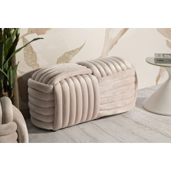 Moderne Banc Softy Rose – Douceur Moderne 90x45x45