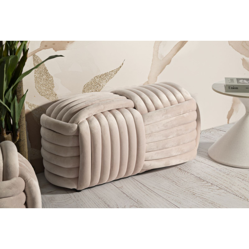 Moderne Banc Softy Rose – Douceur Moderne 90x45x45