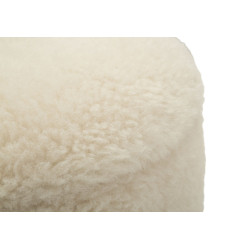 Pouf Coffre Saint-Moritz Crème – Duo Montagnard Raffiné Ø40x47 - Ø32x38 cm