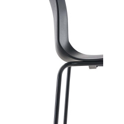 Tabouret de bar Hoover avec structure à 4 pieds, noir