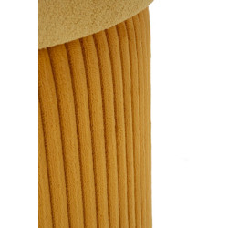 Pouf Coffre Aspen Moutarde – Harmonie Contemporaine Ø42x44 - Ø35x37 cm