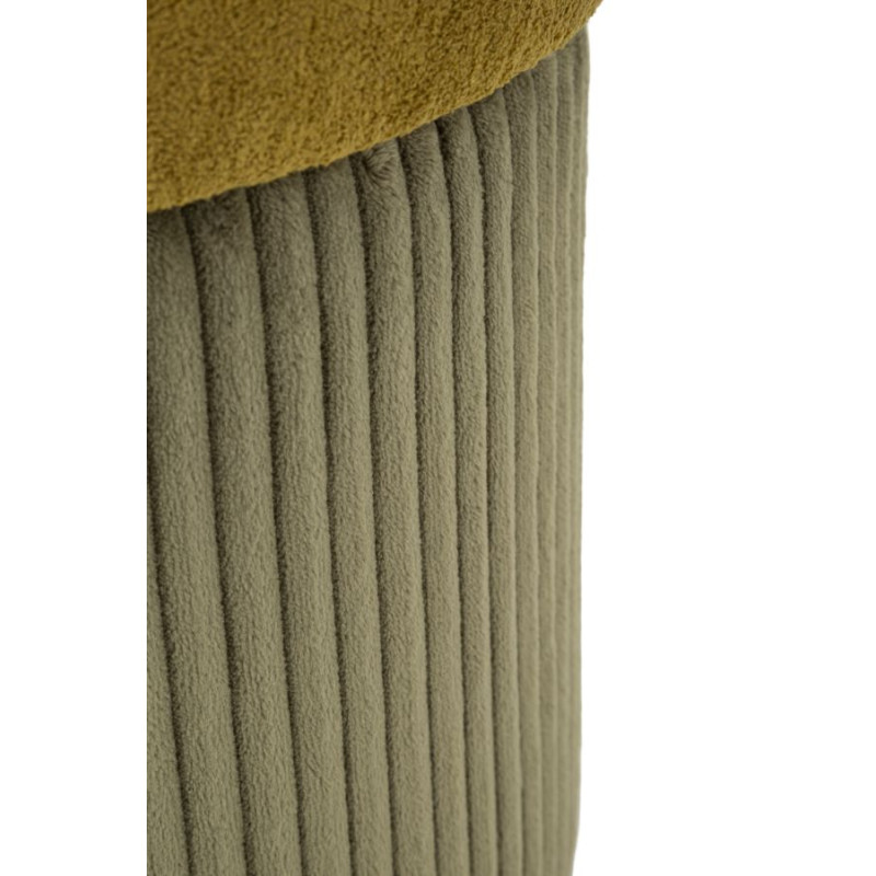 Pouf Coffre Aspen Vert – Fraîcheur d’Altitude Ø42x44 - Ø35x37 cm