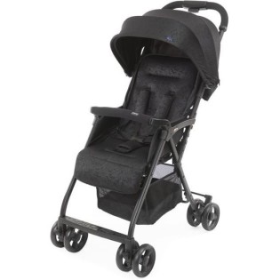 CHICCO Poussette compacte Ohlala 3 -  Des la naissance - Jusqu'a 15kg - Dossier inclinable - Arceau de sécurité - Jet black