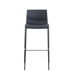 Tabouret de bar Hoover avec structure à 4 pieds, gris
