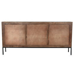 Buffet Home ESPRIT Blanc Métal Bois de manguier 180 x 40 x 85 cm