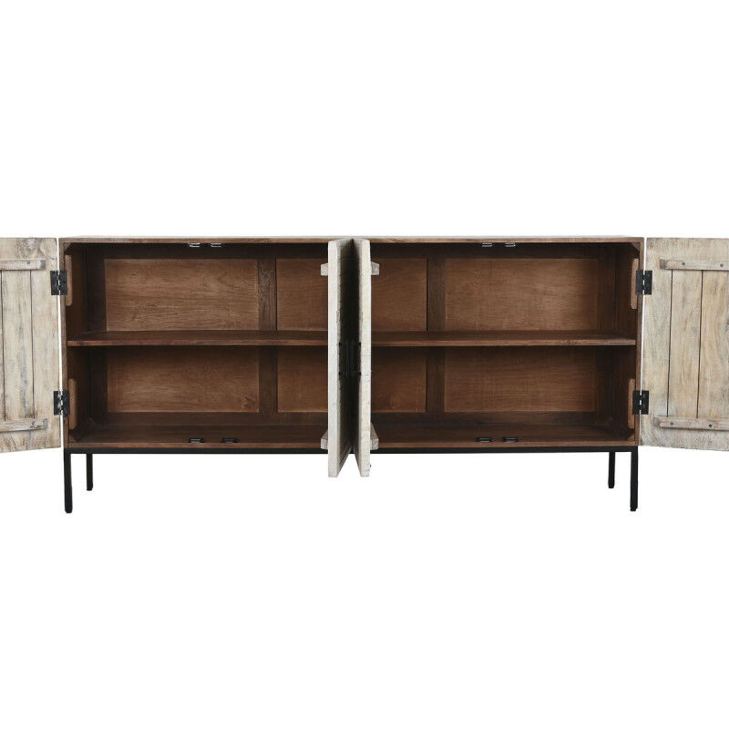 Buffet Home ESPRIT Blanc Métal Bois de manguier 180 x 40 x 85 cm