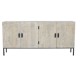 Buffet Home ESPRIT Blanc Métal Bois de manguier 180 x 40 x 85 cm