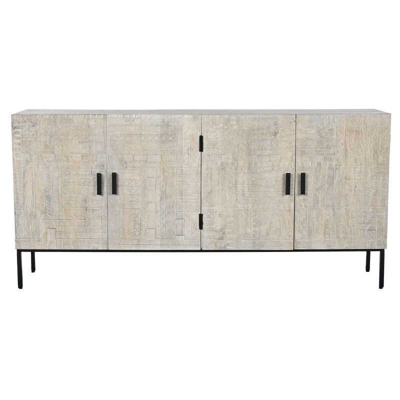 Buffet Home ESPRIT Blanc Métal Bois de manguier 180 x 40 x 85 cm