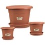 PLASTIKEN Pot a fleurs - Ш 60 cm rond - Terracotta