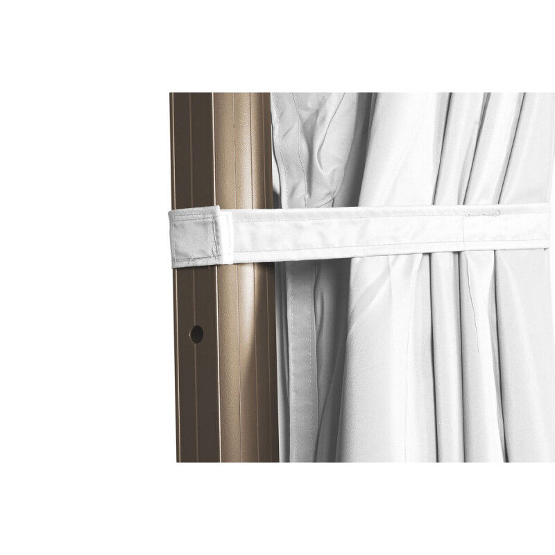 Parasol Home ESPRIT Gris foncé Marron Clair 290 x 350 x 280 cm