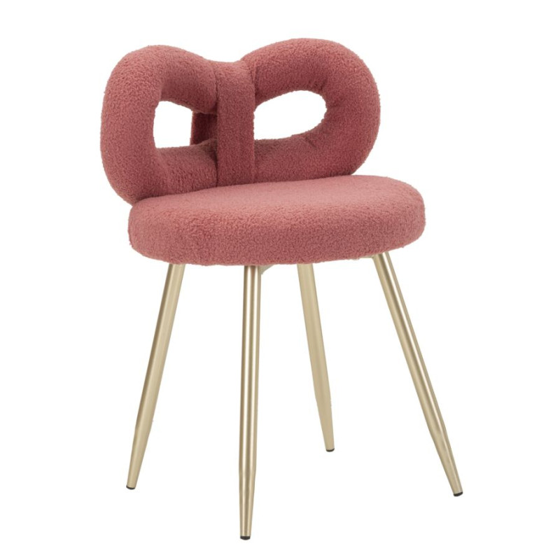 Glam Mini Chaise Ilary Rose – Délicatesse Radieuse Ø40x67 (assise 46)