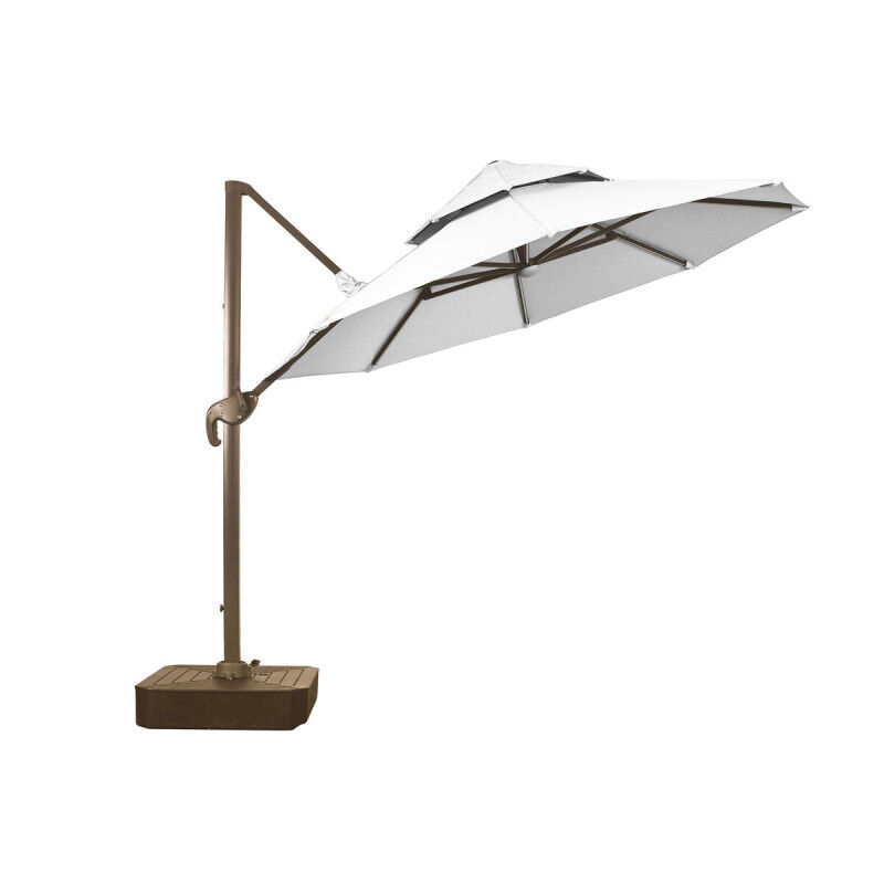 Parasol Home ESPRIT Gris foncé Marron Clair 290 x 350 x 280 cm