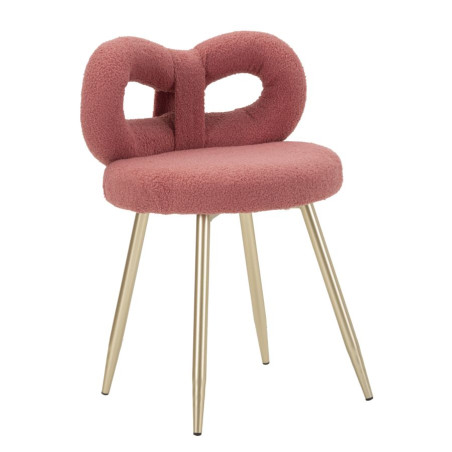 Glam Mini Chaise Ilary Rose – Délicatesse Radieuse Ø40x67 (assise 46)