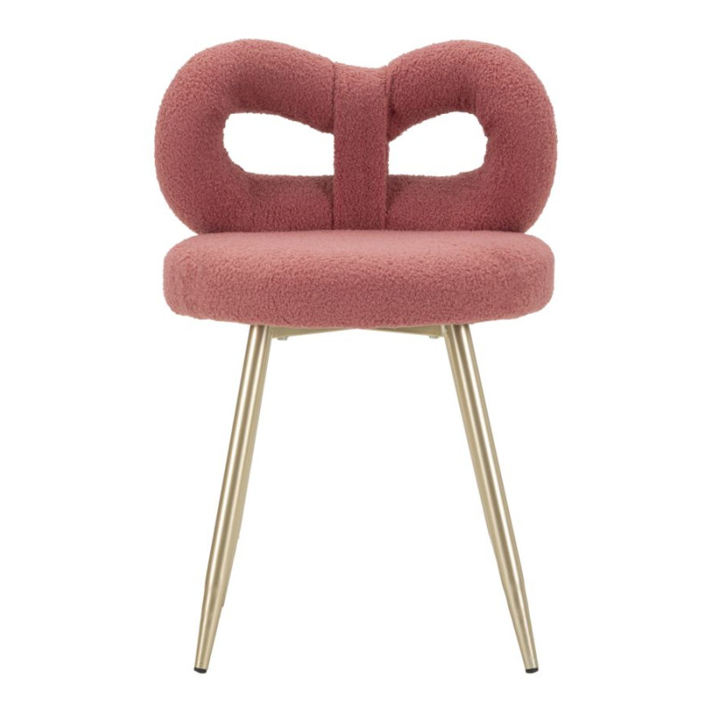 Glam Mini Chaise Ilary Rose – Délicatesse Radieuse Ø40x67 (assise 46)