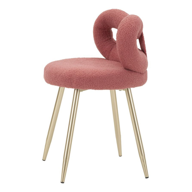 Glam Mini Chaise Ilary Rose – Délicatesse Radieuse Ø40x67 (assise 46)