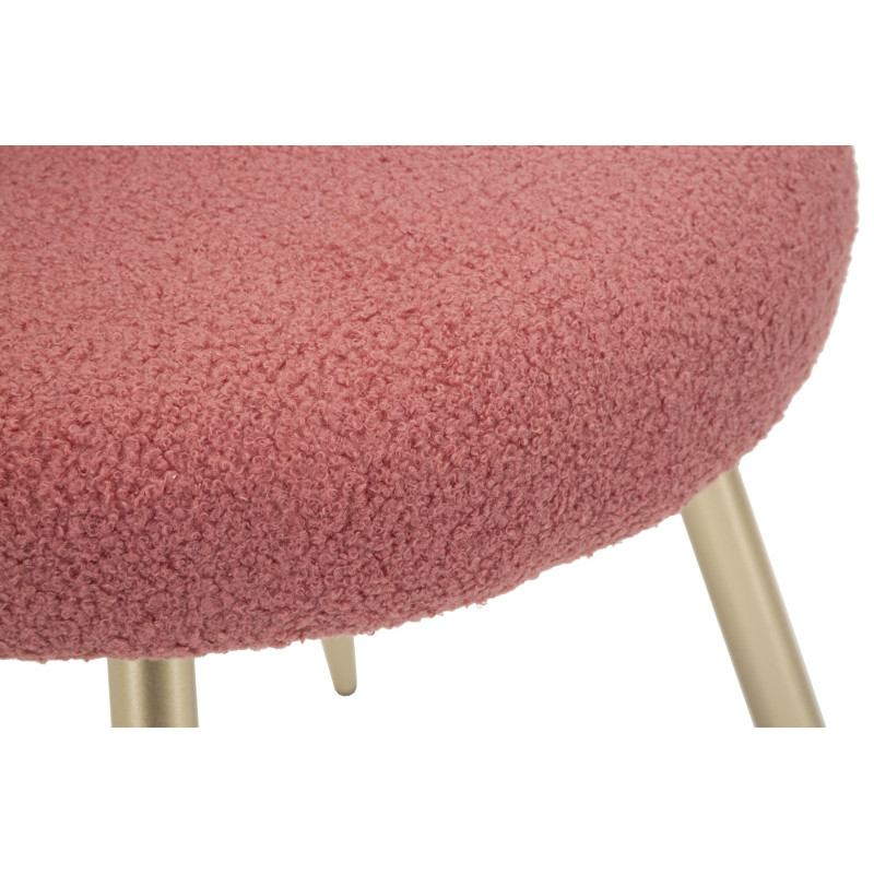 Glam Mini Chaise Ilary Rose – Délicatesse Radieuse Ø40x67 (assise 46)